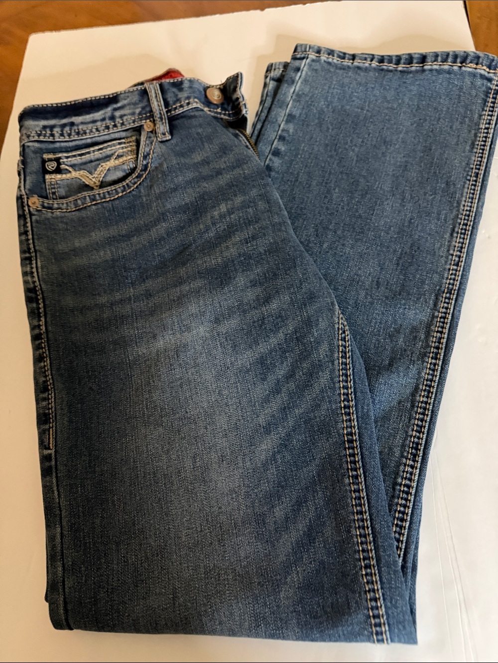 Rock & Roll Denim Men's Straight Jeans in Medium Blue Wash